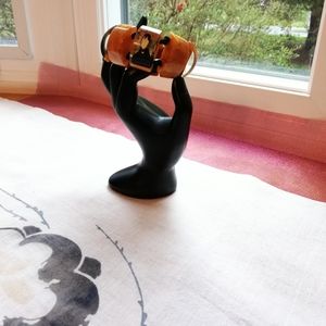 Vintage Graphic Amber + Black Stretch Bracelet